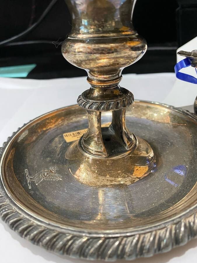 Silver Plated Chamberstick Candle Holder