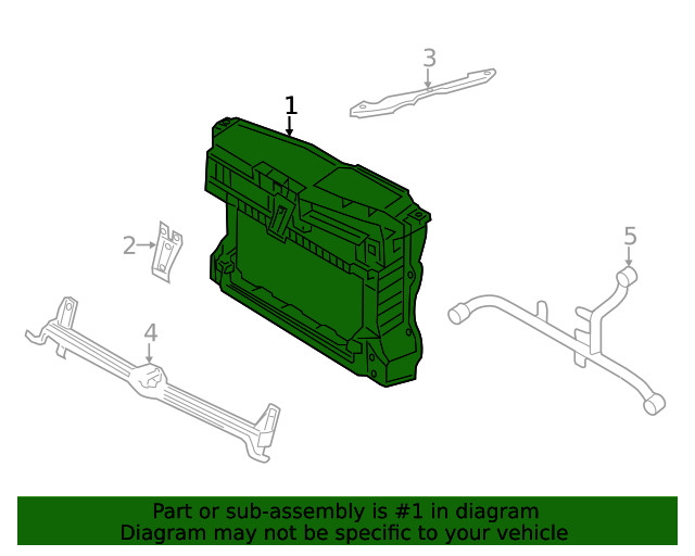 Genuine Volkswagen Radiator Support Panel 1K9-805-588-A