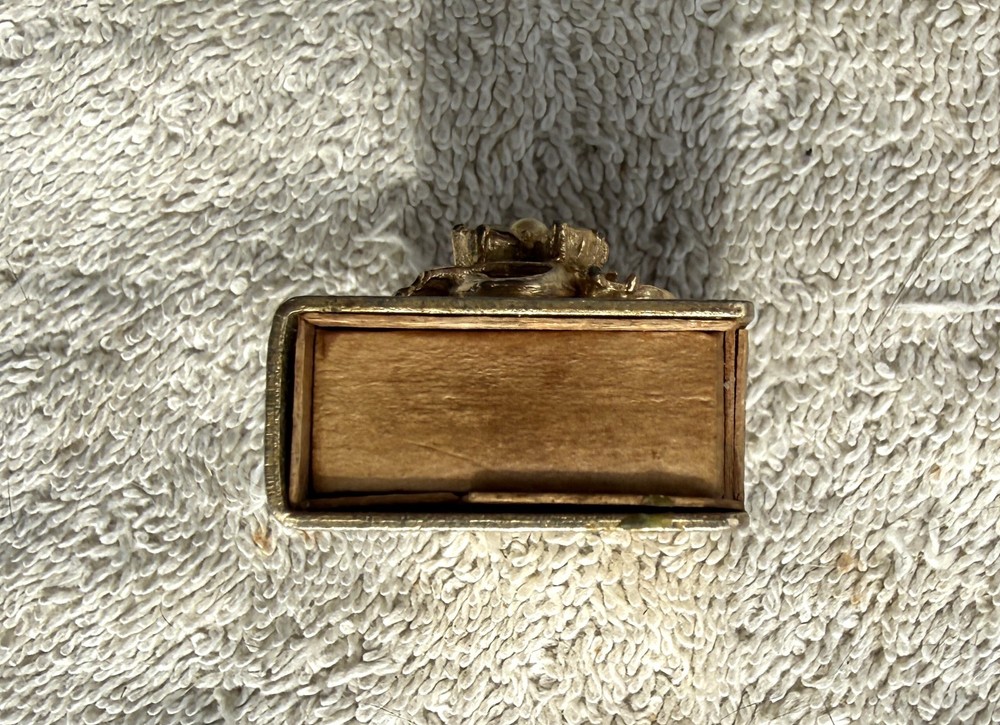 ANTIQUE DECO MATCH BOX/MATCH SAFE
