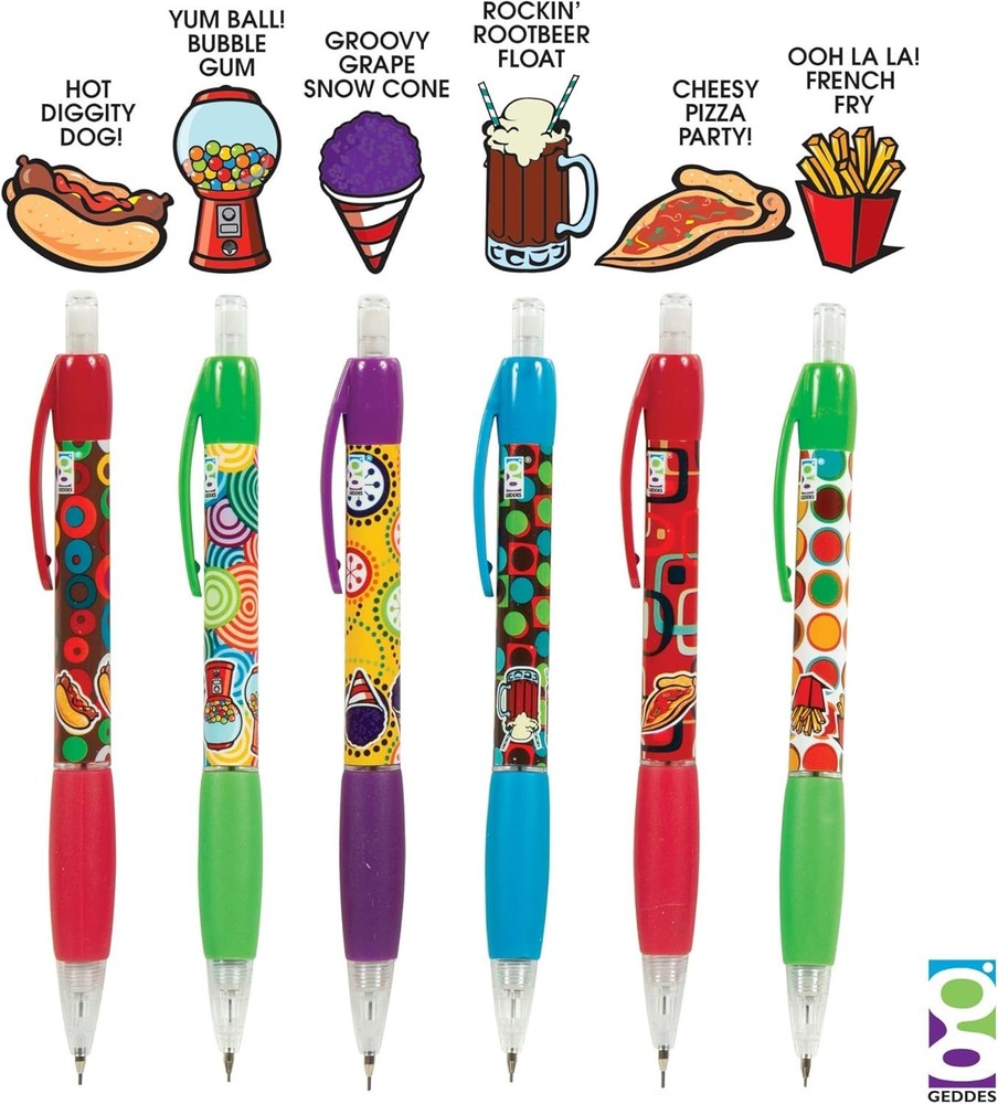 Assorted Scented Pencil Grip Mechanical Pencils - 96 Pack