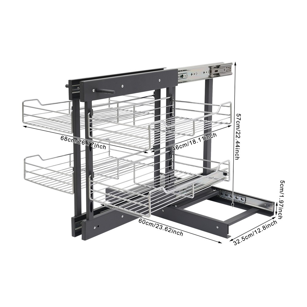 Blind Corner Organizer Pull-out Cupboard Organizer Pull-out Pantry Shelves