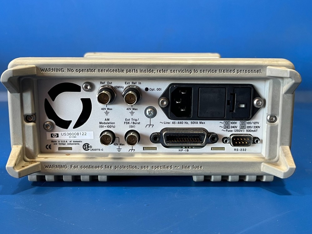 HP 33120A 15 MHz Function Arbitrary Waveform Generator *UNTESTED*