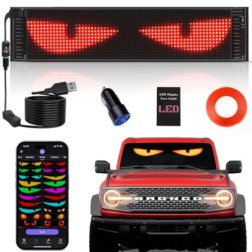 Upgrade Synchronize Multiple Devil Eyes Light, 15''x4'' Full Color 1PCS-CAR