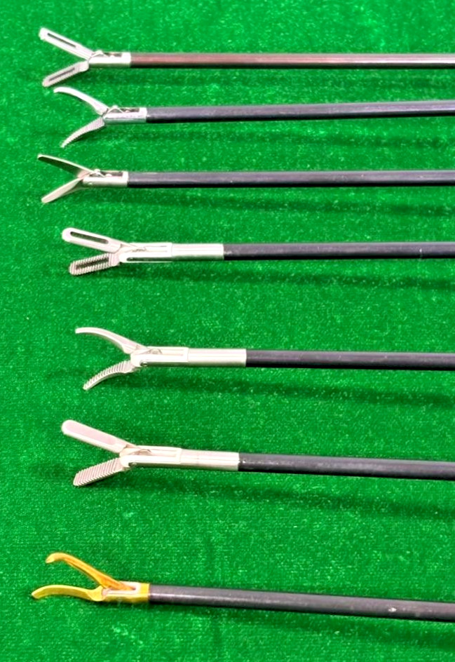 7pc Laparoscopic Monopolar/Bipolar Forceps 5mmx330mm Reusable Instruments