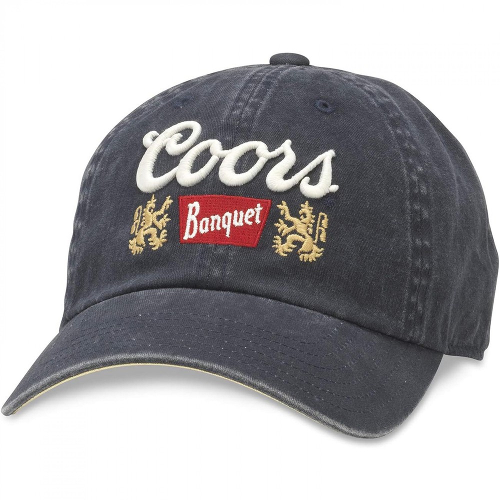 Coors Banquet Underside Brim Logo Adjustable Hat Blue