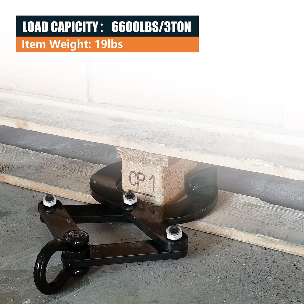 SALUINOKI Pallet Puller Clamp 6000lbs Tree Tool, Stump 6000lbs, Black