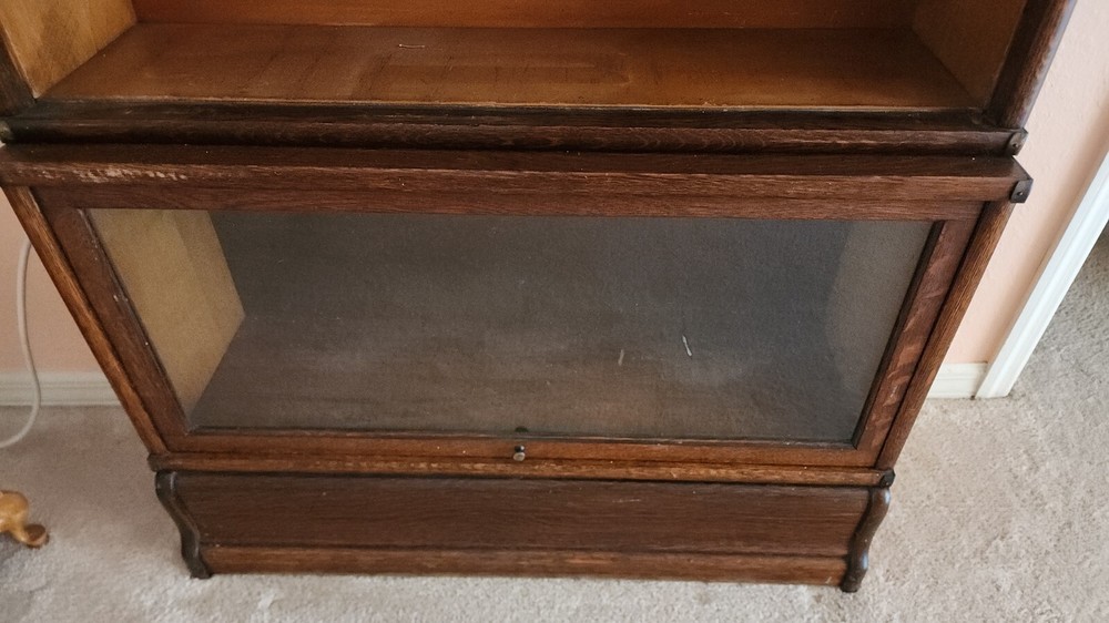 Early 1900s The Globe Wernicke Co. Antique Barrister Bookcase Stackable