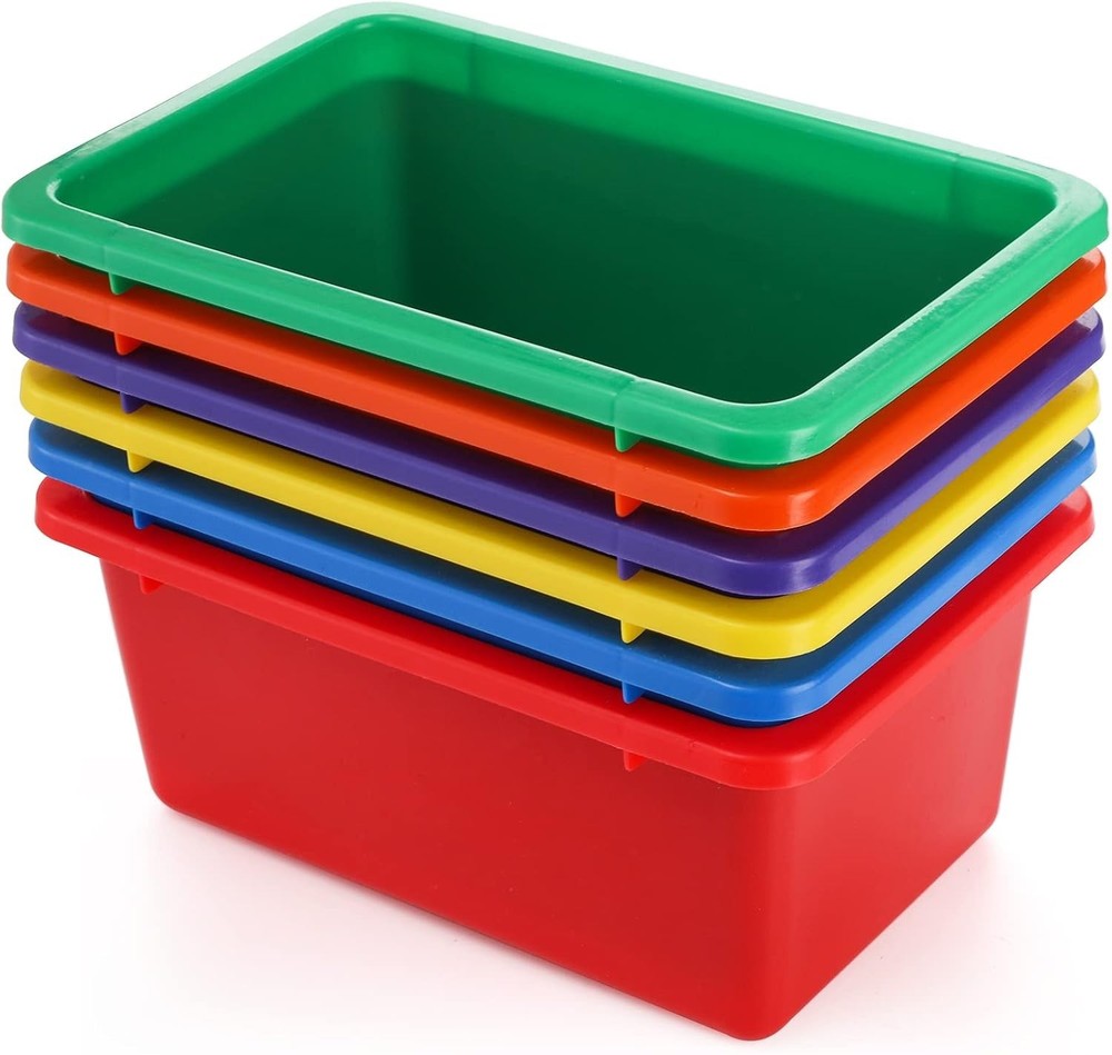 Durable Multi-Purpose Stackable Storage Bins - Perfect for Playrooms & Nurseries