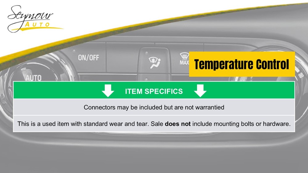 Temperature Control Dash Main Control Fits 2001-2007 EXPRESS 1500 VAN OEM