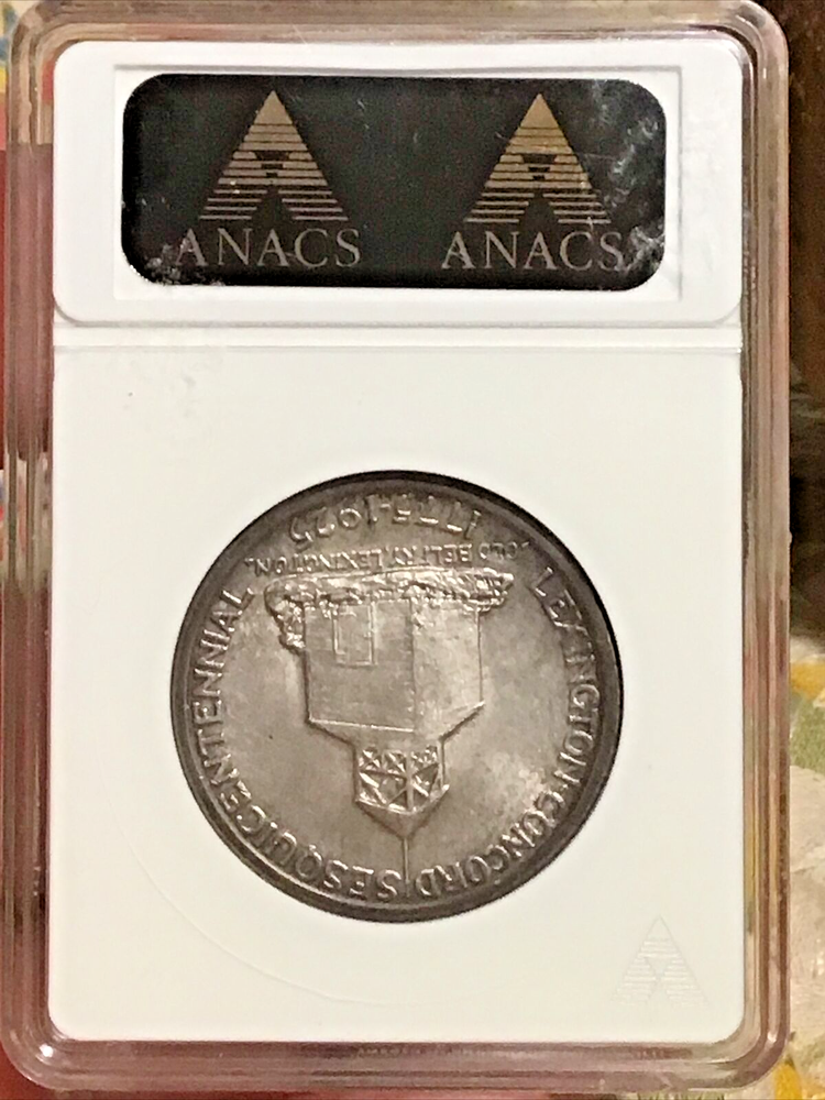 ANACS MS60 1925 LEXINGTON COMMEMORATIVE SILVER HALF DOLLAR 50C