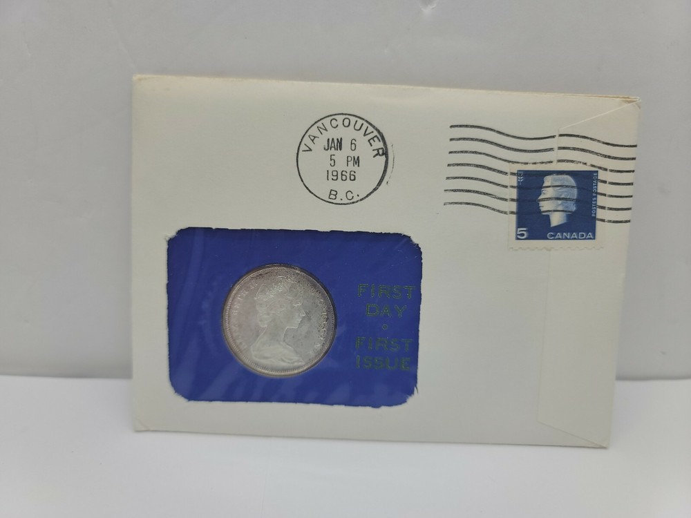 1966 99 Company First Day First Issue Canada 50 cent Sealed 80% silver