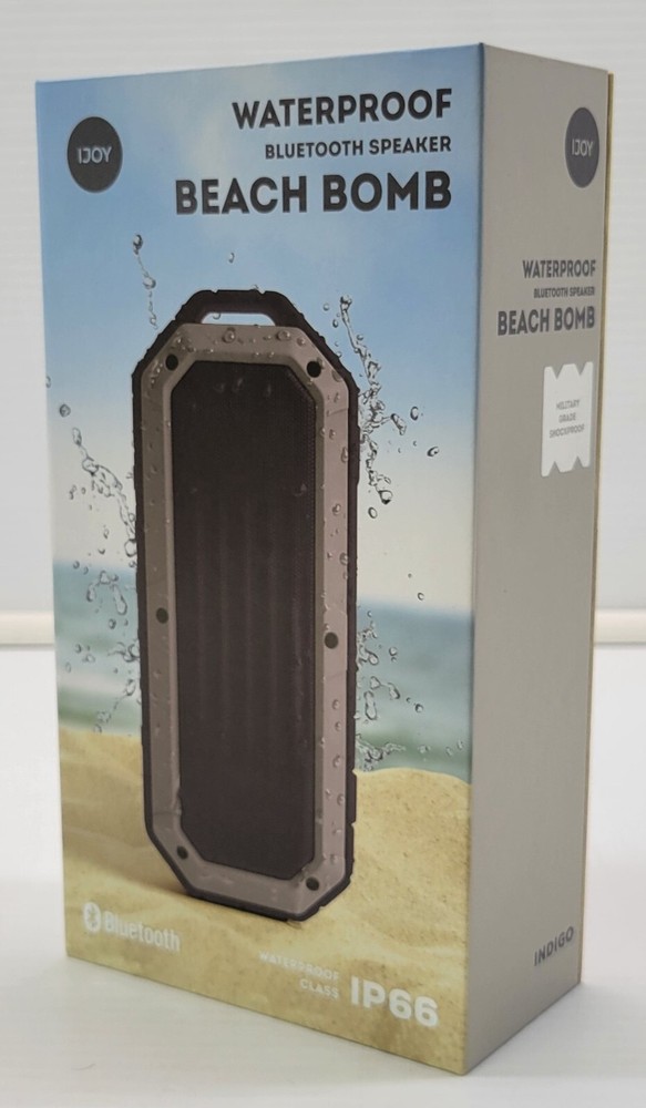 *B4) iJoy Waterproof Bluetooth Speaker Beach Bomb Indigo