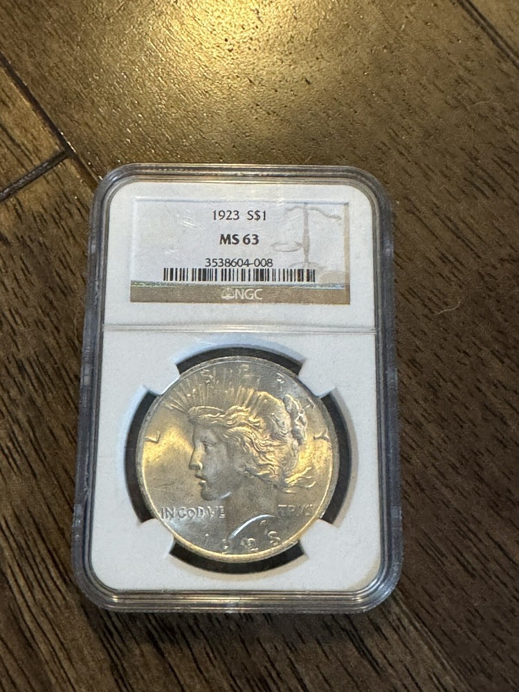 Peace Dollar 1923 S MS 63.    #3370459-193
