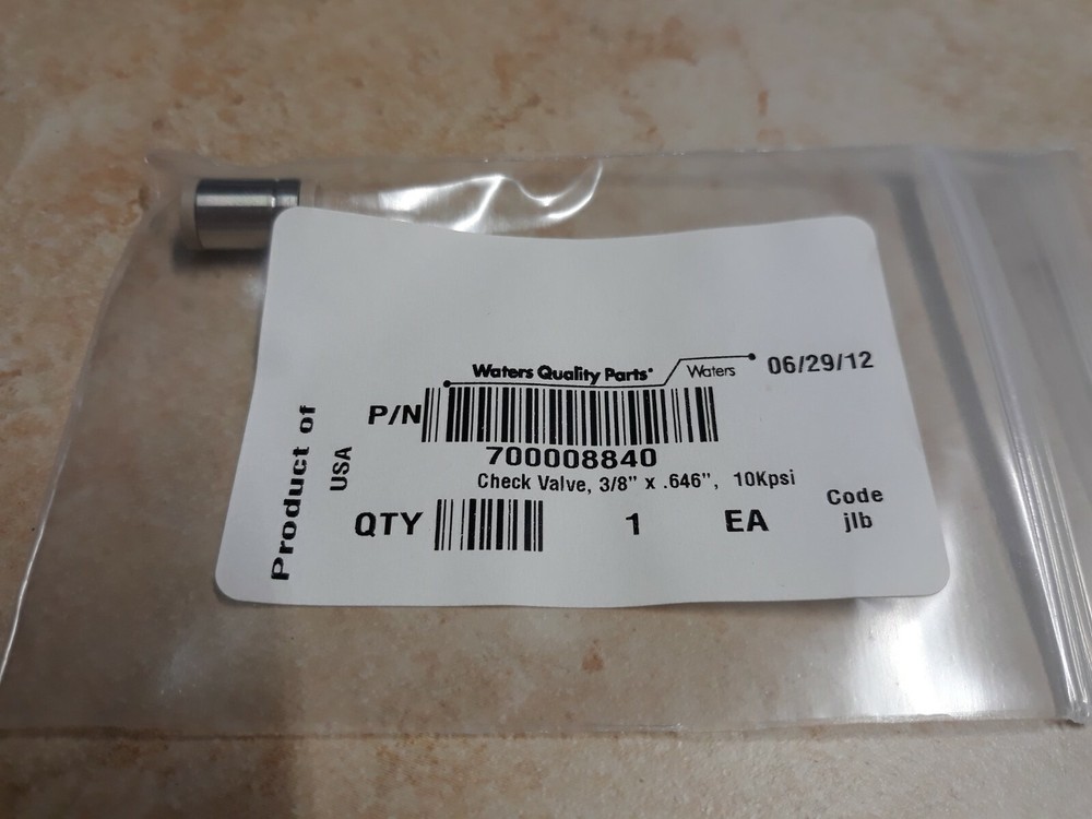Check Valve, 3/8" x 0.646", 10psi