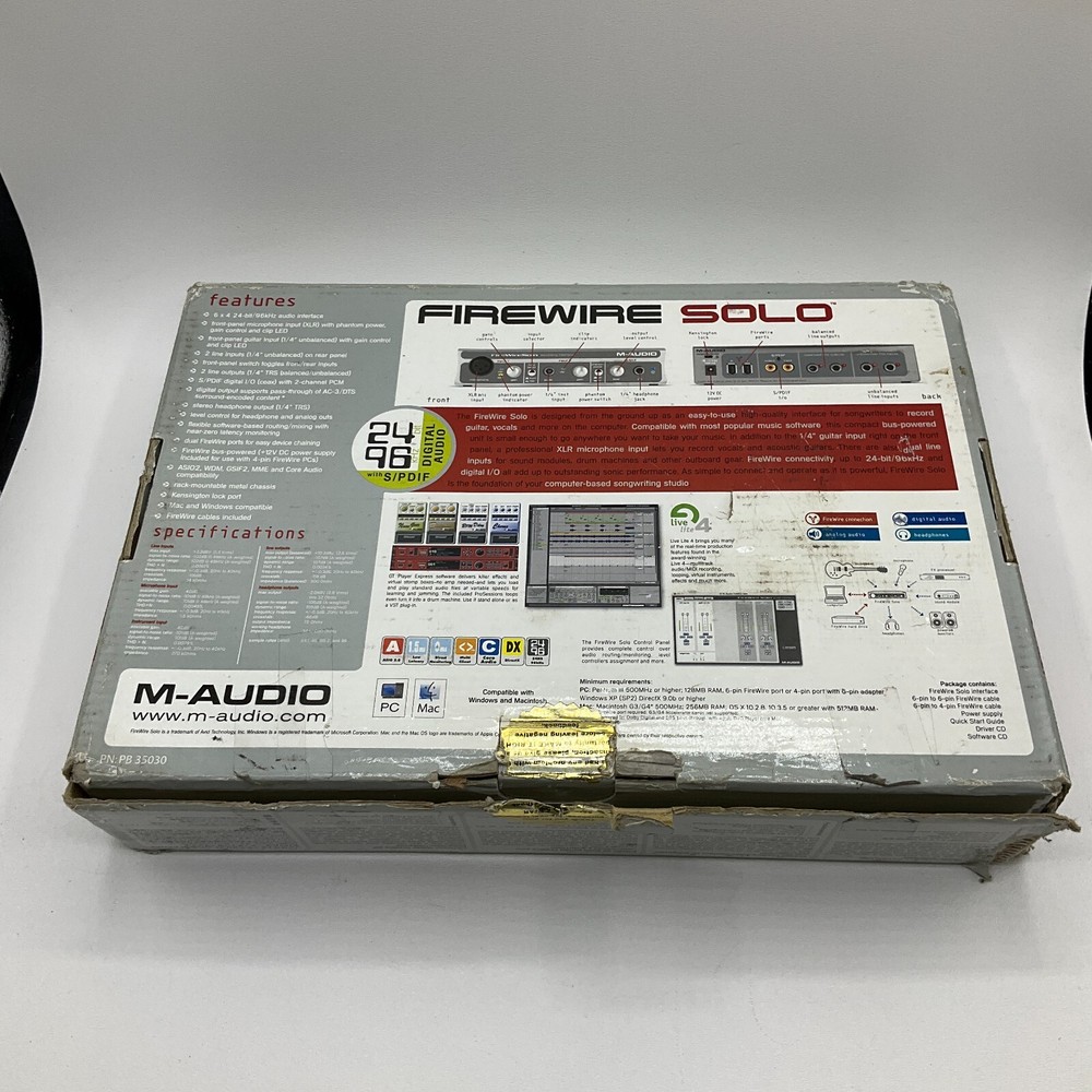 M-Audio FireWire Solo Recording Interface with Cords