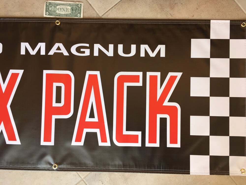 SIX PACK ENGINE Garage Banner Sign (Large 2'x5')