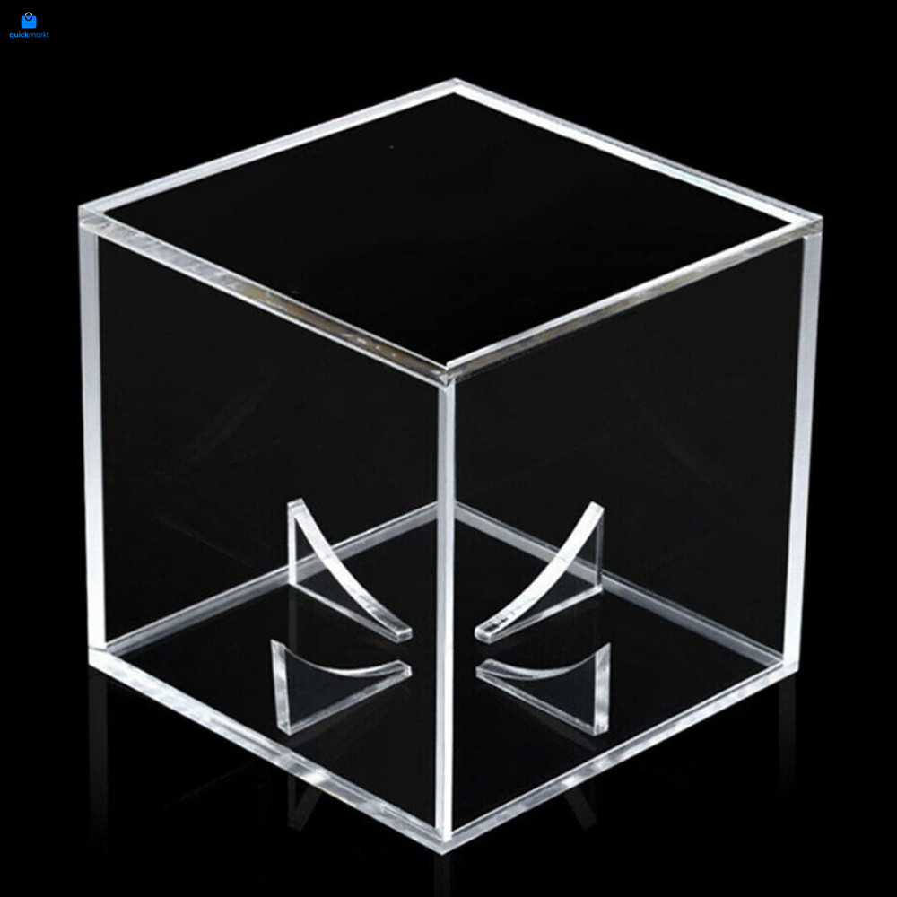 4 Pack Acrylic Baseball Display Case - UV Protected 4 Pack, Clear