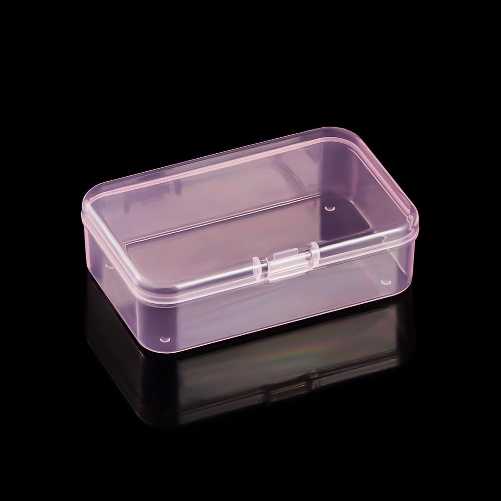 12 Pieces Mini Rectangular Plastic Boxes Empty Storage Organizer Containers w...