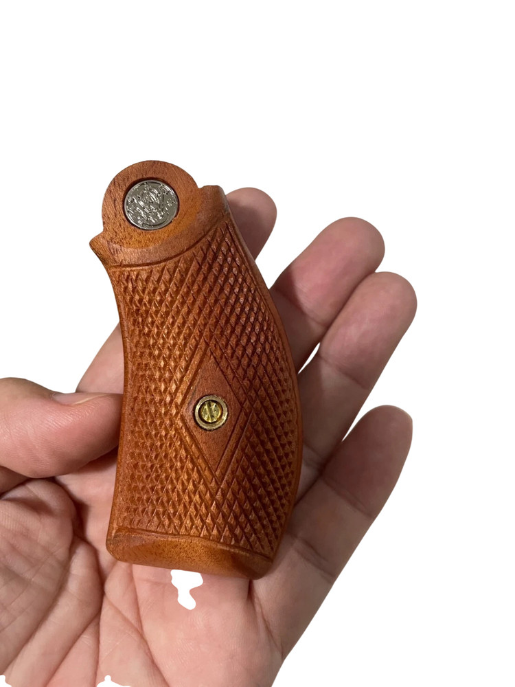 CLASSIC PANEL wood Grip For S&W Hand Ejector 3rd model .32 S&W.33 "ROUND BUTT"
