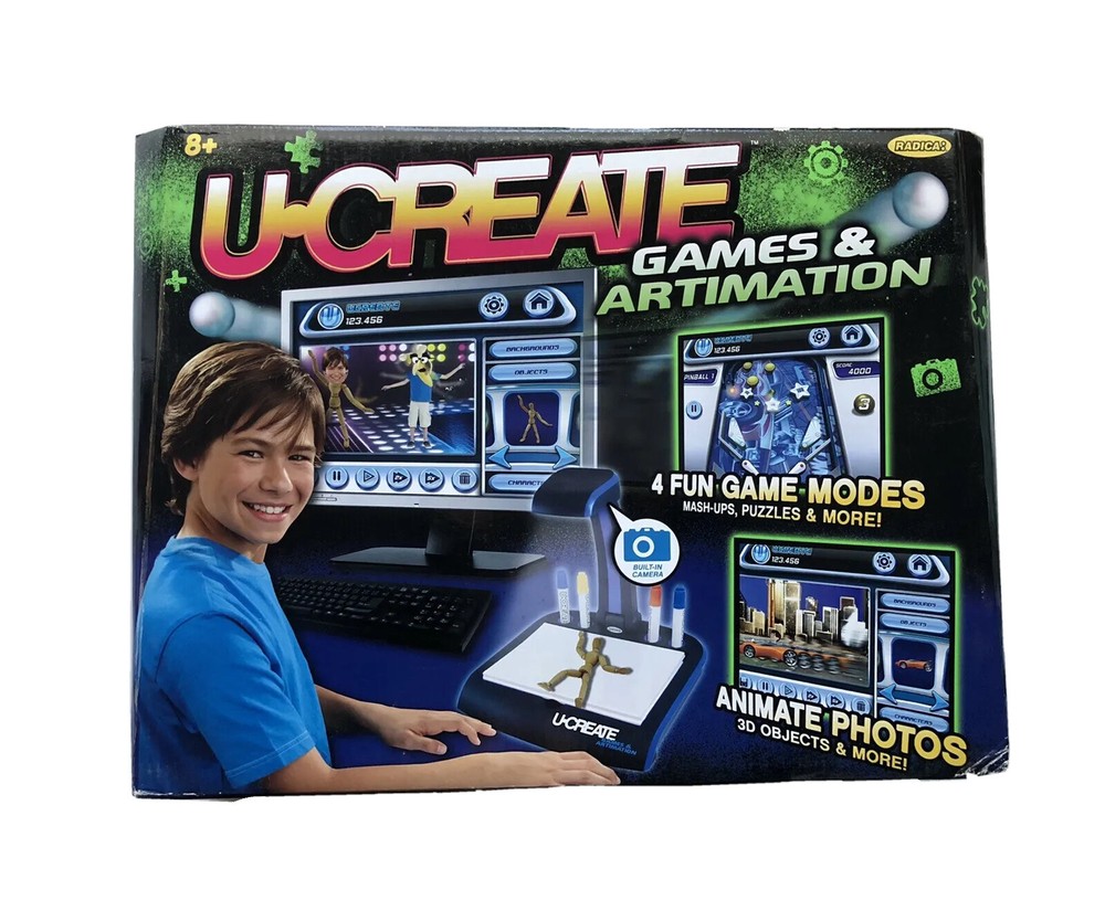 2009 Mattel U-CREATE GAMES & ARTIMATION MAC OR PC - Unopened