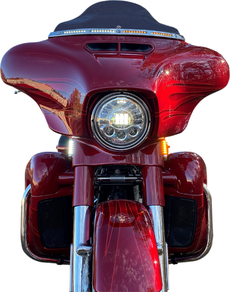 Custom Dynamics Chrome ProBEAM Dynamic Strips V2 Front Turn Signals Harley To...