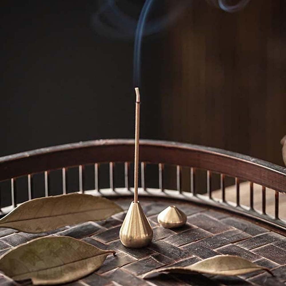 3Pcs Gold Mini Brass Incense Holder, Cone Portable Coil