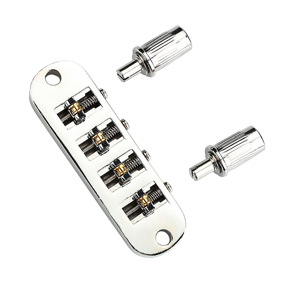 Durable Metal 4 String Bass Guitar Bridge Roller Saddle Design for Stability