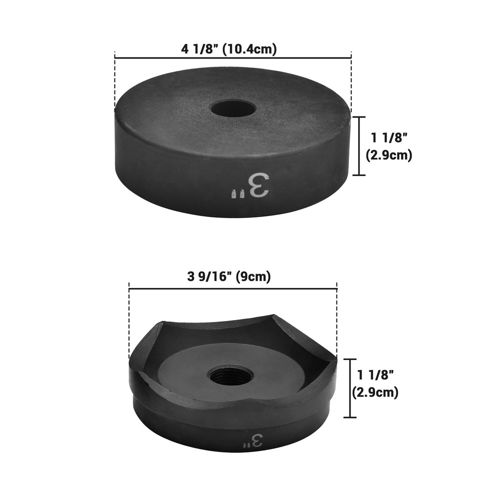 Yescom 3" Knockout Punch Die Mold for Hole Punch Driver 3/4"-16UN Thread