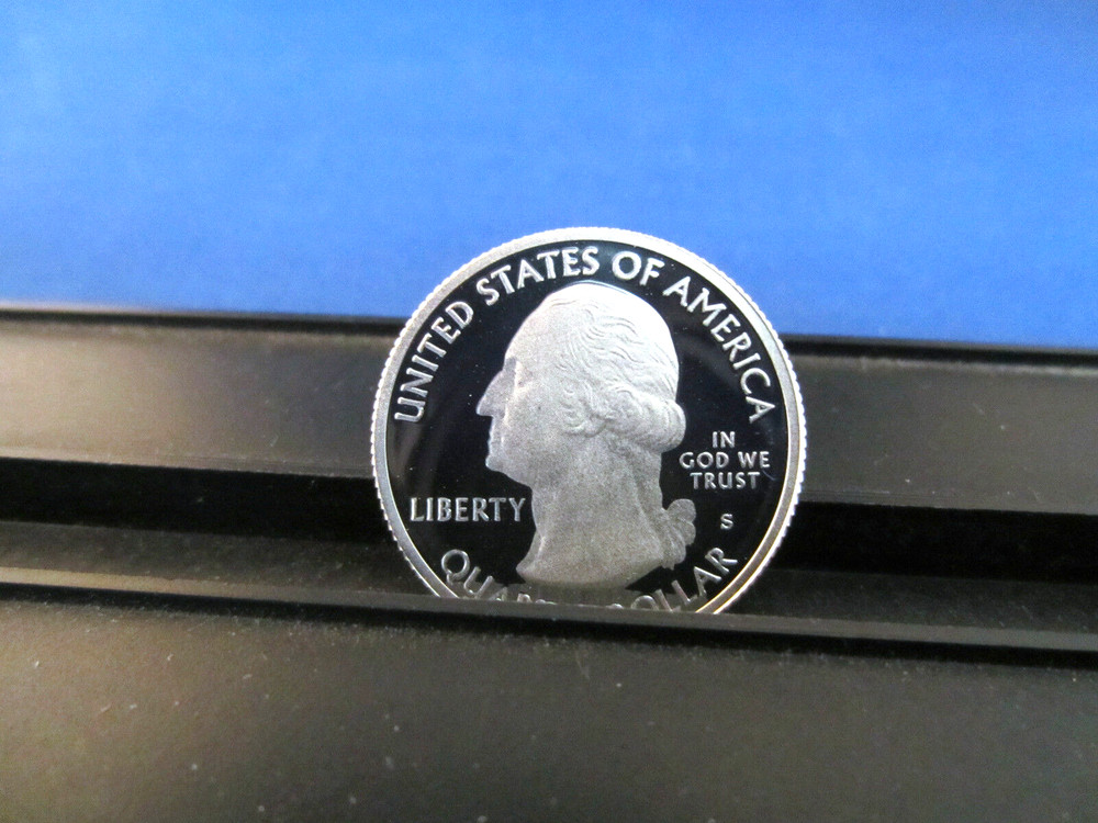 2013-S Silver Quarter White Mountain NH Deep Cameo Mirror Proof Upper Grades