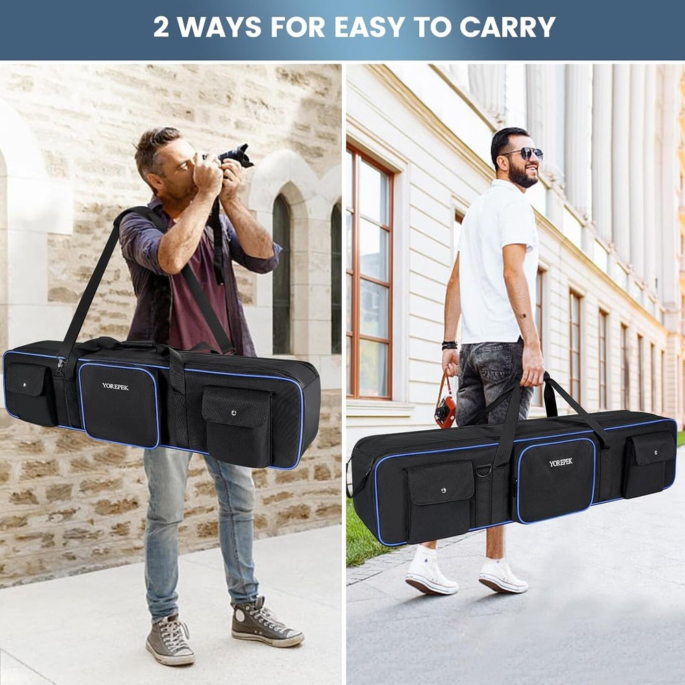 Durable 50.5" Lightweight Tripod Bag with Adjustable Strap & Stability Bumpers