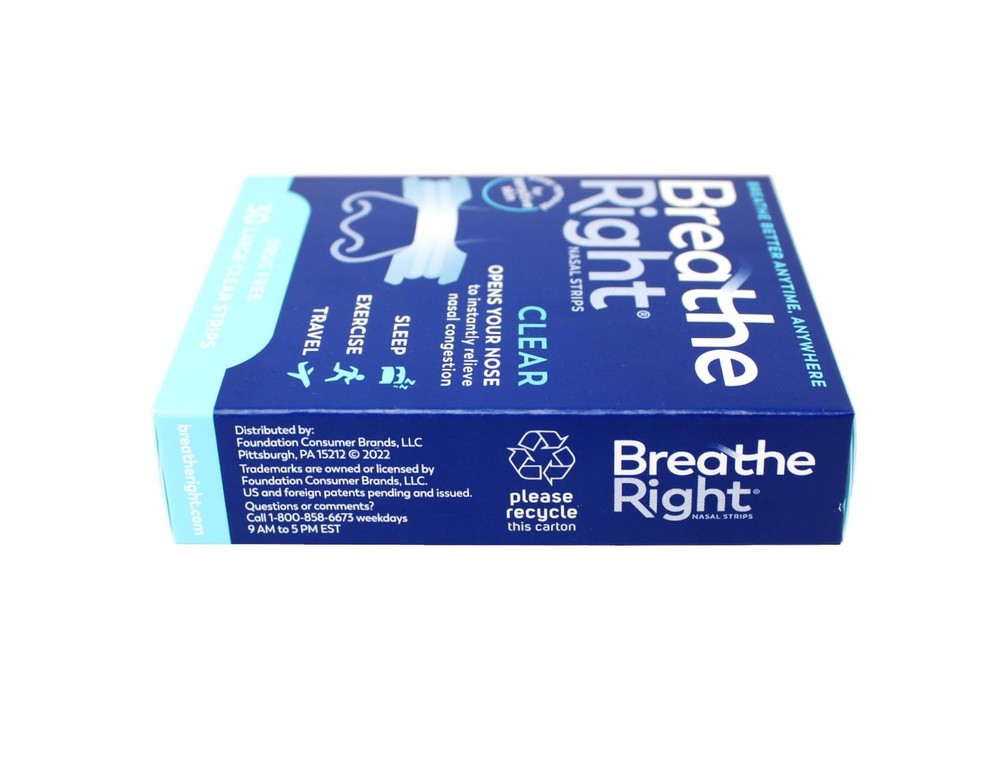Nasal Strips for Sensitive Skin, Large, Clear, 30 Strips
