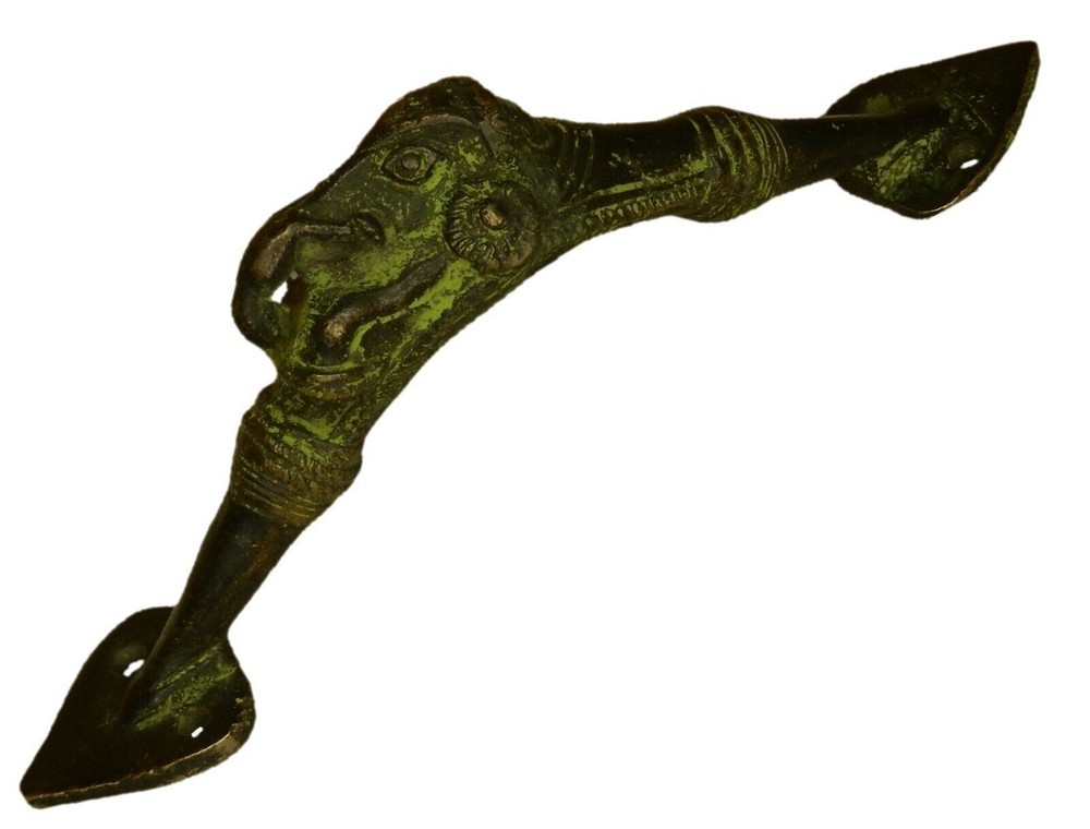 Elephant Shape Door Handle Victorian Style Handcrafted Brass Wardrobe Pull Knob