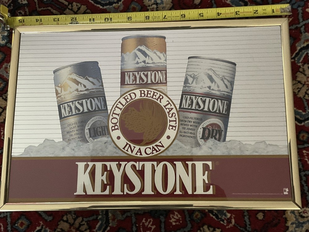 Vintage Keystone Beer Mirror 15 X 10