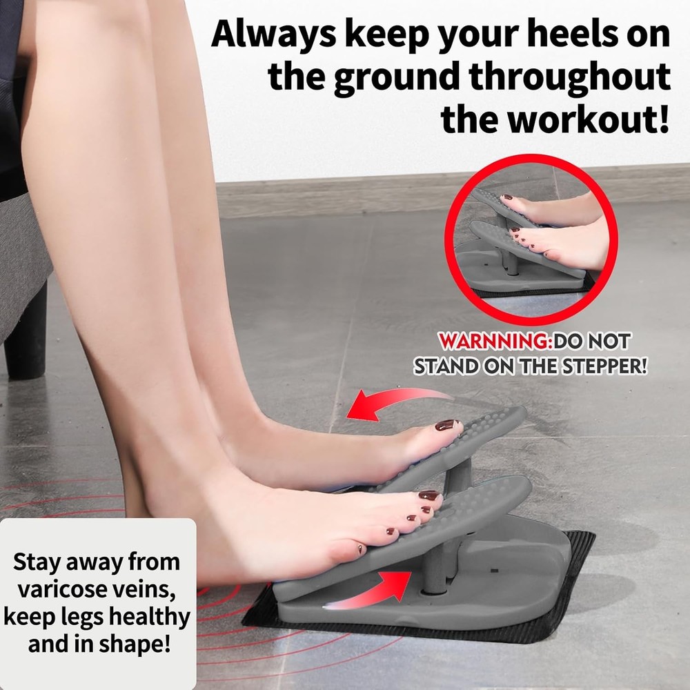 Mini Foldable Leg Exerciser Portable Foot Pedal Exercise Machine under Desk Step