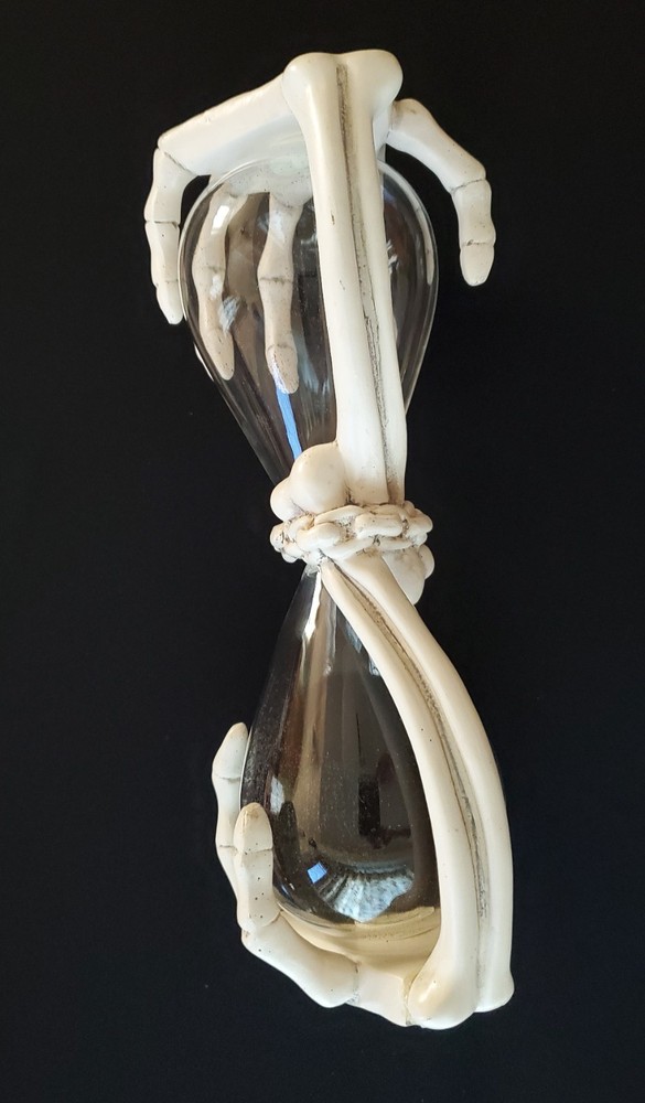 Skeleton Hands Hour Glass Halloween Bones