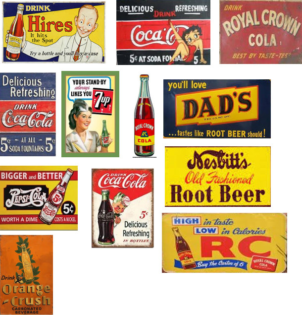ho scale vintage soda decals/series 2