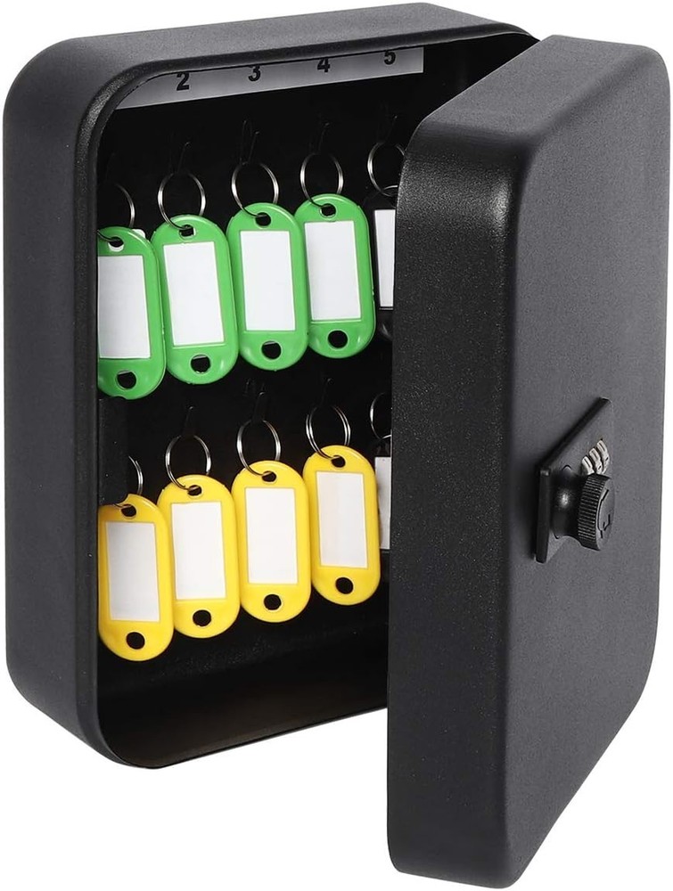20-Key Wall Mount Metal Storage Lock Box with Code Security Cabinet