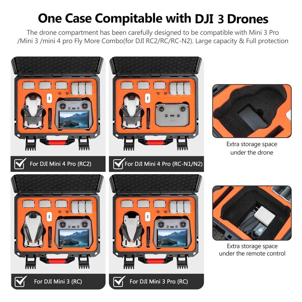 STARTRC Mini 4 CASE, Orange, Suitcase set