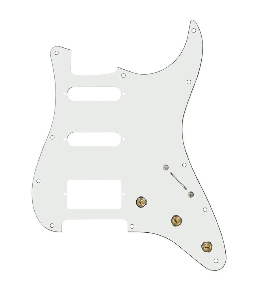 920D Custom Push/Pull 5 Way Pre-Wired HSS Strat Parchment Pickguard