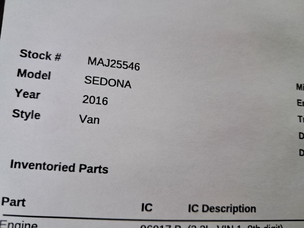 SEDONA 2016 Glove Box 4879065