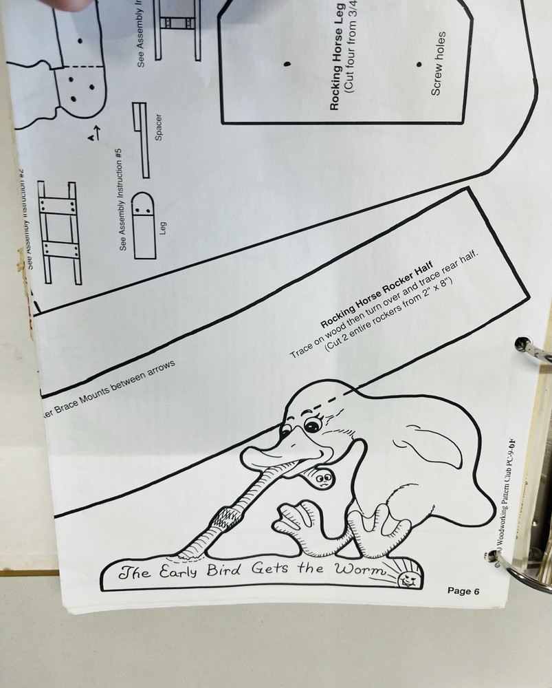 Woodworking Pattern Club And Scroll Saw Pattern 3-Ring Binder 97 Patterns