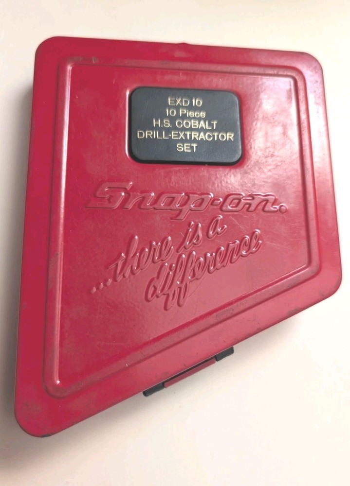 SNAP-ON TOOL CO. DRILL-EXTRACTOR SET ~ RED BOX / HOLDER ONLY ~ HOLDS 10 PIECES