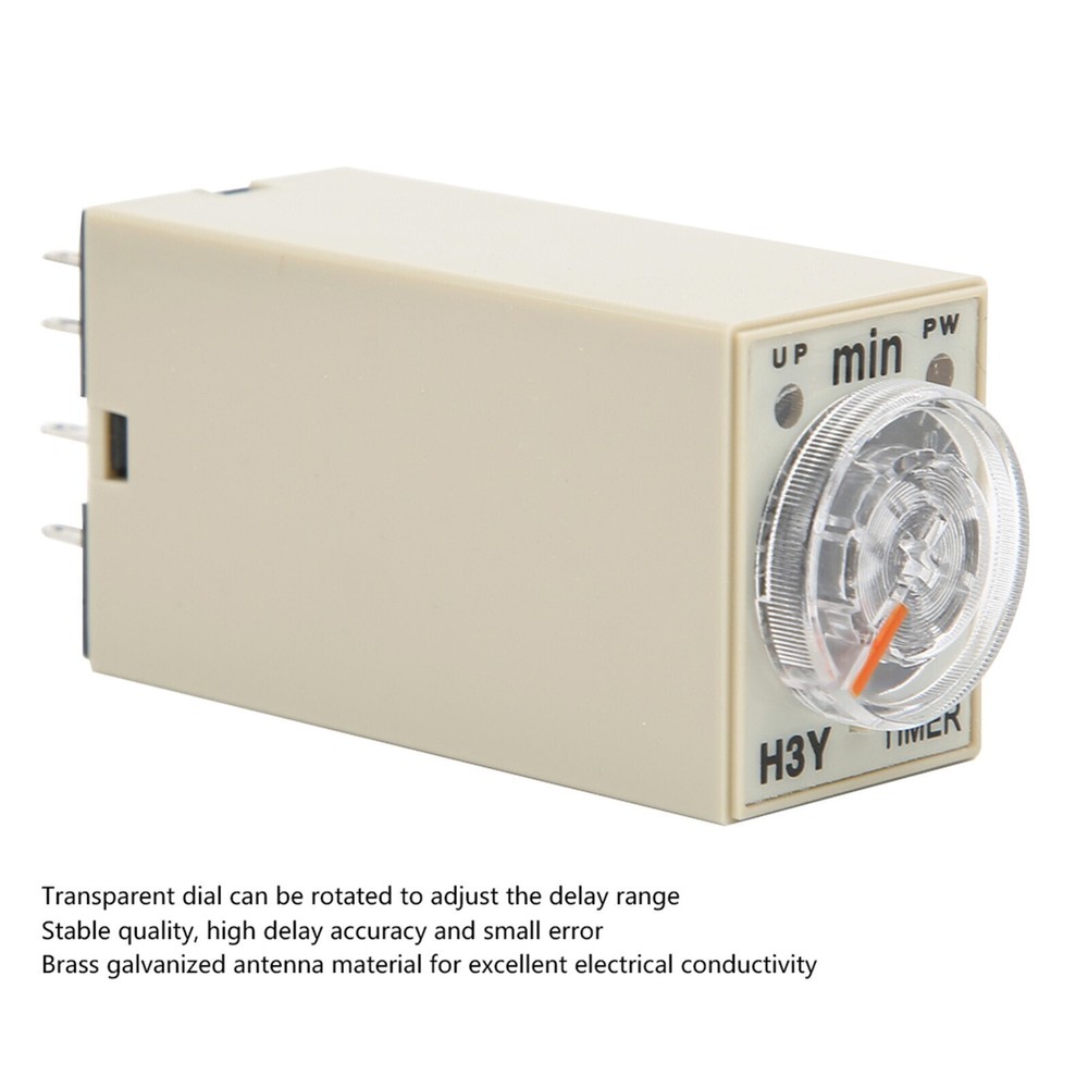 H3Y-2 Delay Timer 8 Pin Timer Relay 0~60 Minutes Dial Type 5A for Multiple