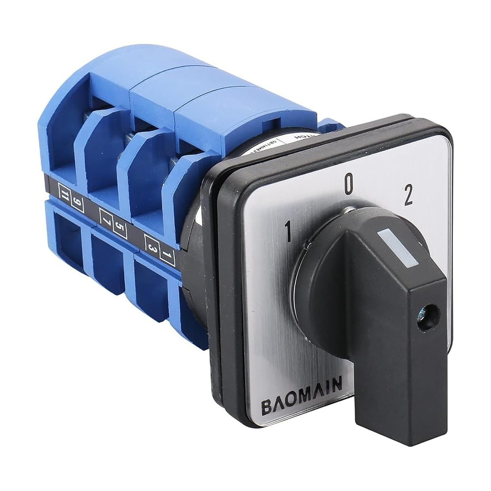 Rotary Changeover Switch 660V 63A 3-Pole 3-Position Industrial Control
