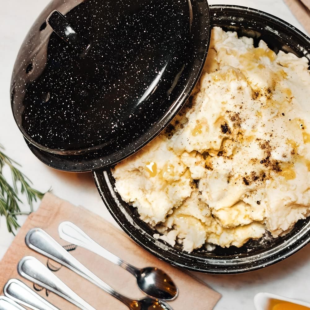 Granite Ware 3 lb Mini Round Roaster Black Speckled