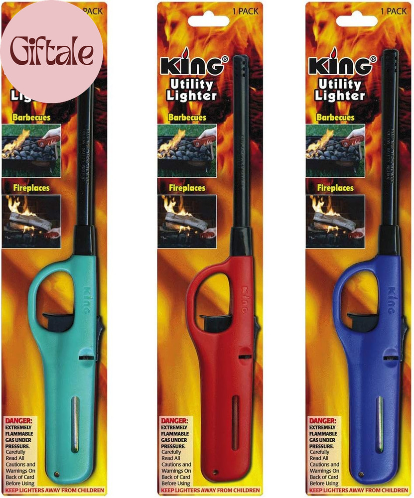 3 Pack BKOU172 Multi Utility Lighter Assorted Colors