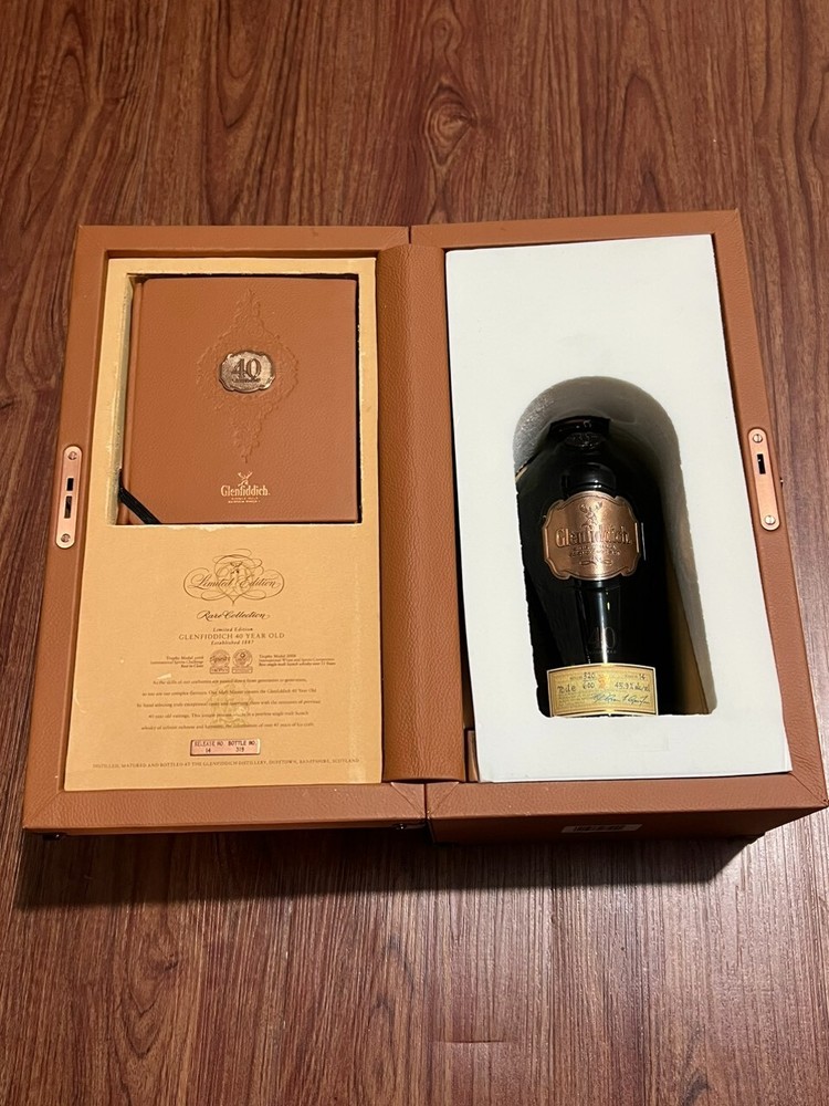 Empty bottle Glenfddich 40 Year