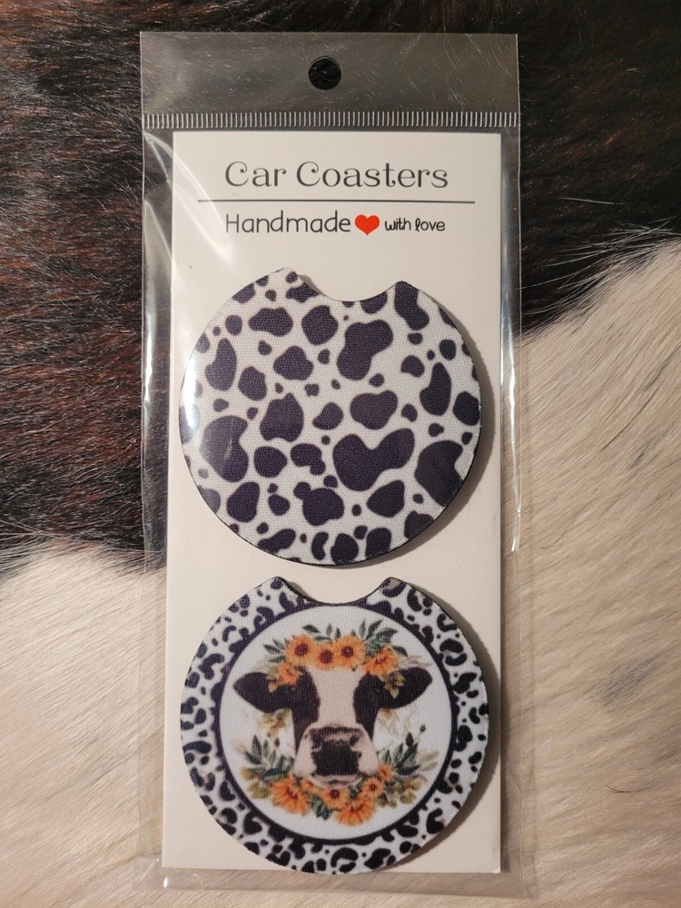 Car Cup Coasters 2pcs Western