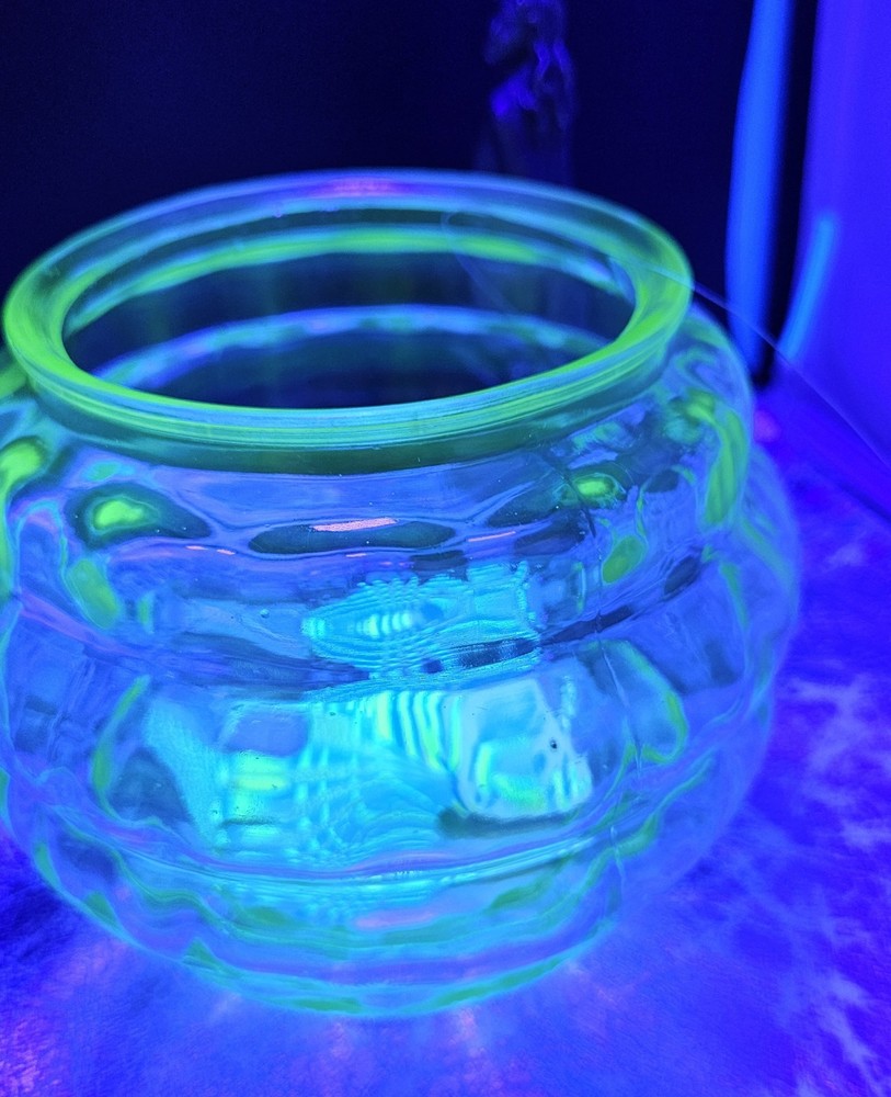 Beautiful Uranium Glass Fish Bowl