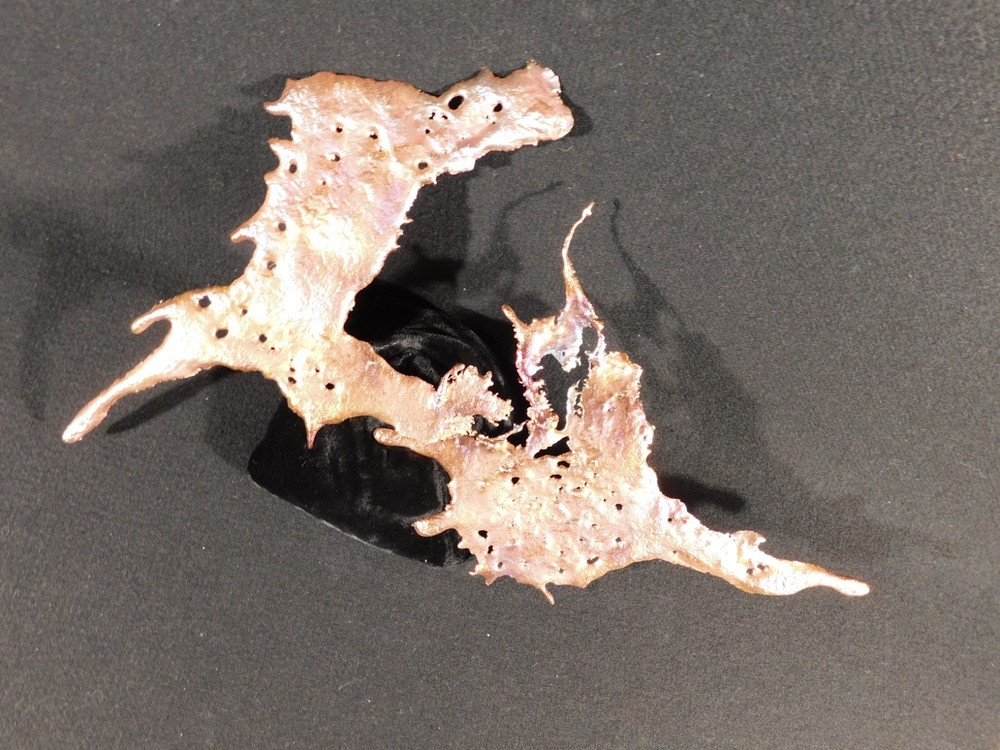 BIG! Bright Solid Solid COPPER Splash ART Sculpture Arizona 370gr